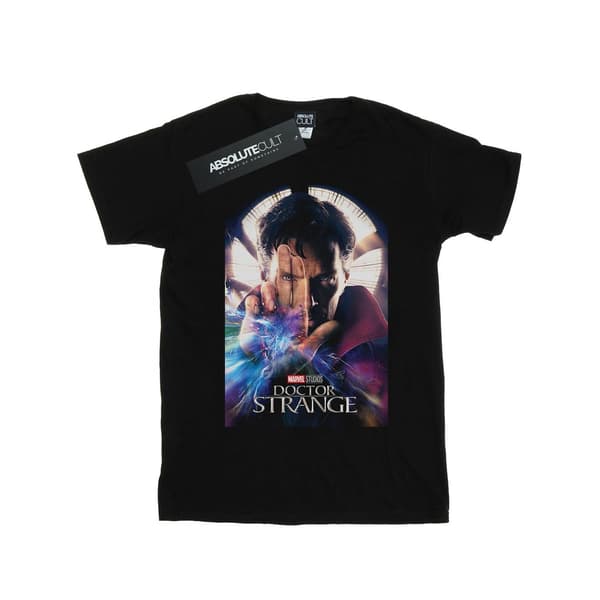 Marvel Studios Flickor Doctor Strange Affisch Bomulls T-shirt 3-4 År Black 3-4 Years