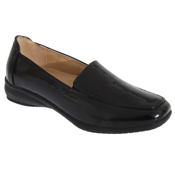 Boulevard Dam/Dam Läderliknande Twin Gusset Shoes 3 UK Bla Black Patent 3 UK