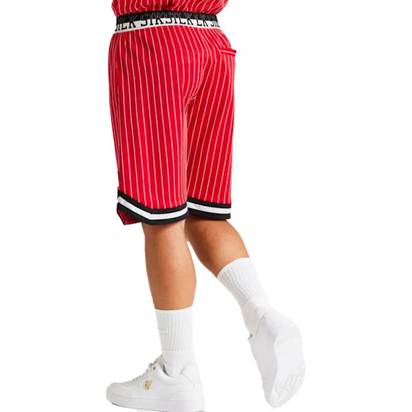 SikSilk Pojkar Klassiska Retro Basketshorts 11-12 År Röd Red 11-12 Years