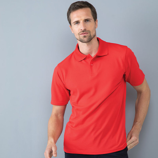 Henbury Coolplus® Pikétröja för män 3XL Röd Red 3XL