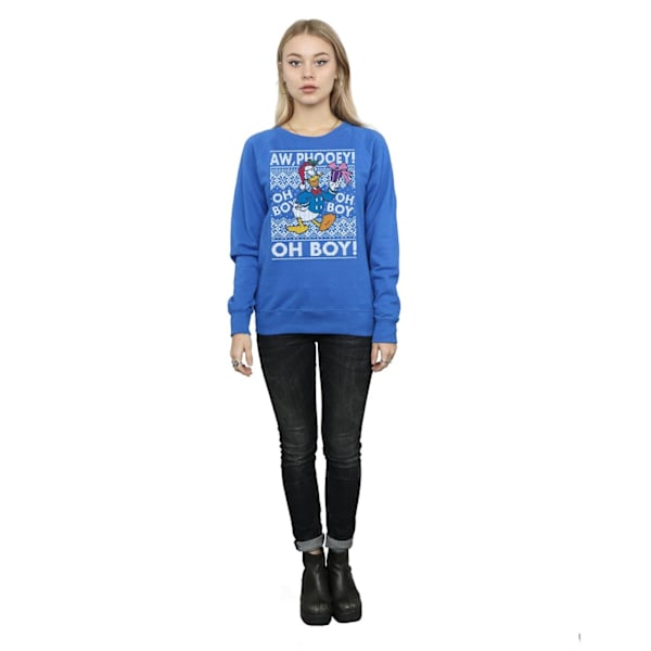 Disney Womens/Ladies Donald Duck Jul Fair Isle Sweatshirt Royal Blue L