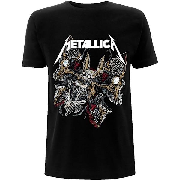 Metallica Unisex Skull Moth T-shirt L Svart Black L