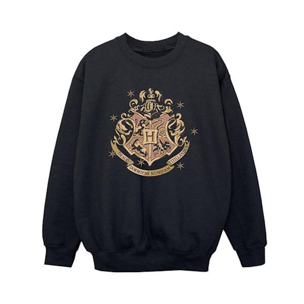 Harry Potter Pojkar Guld Hogwart Crest Sweatshirt 7-8 År Svart Black 7-8 Years