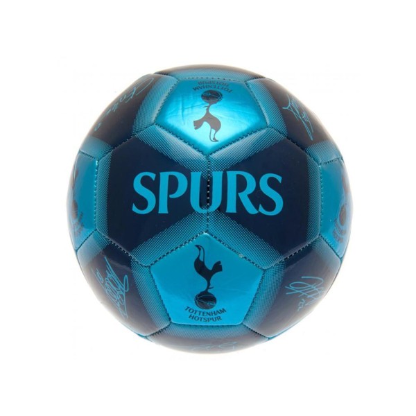 Tottenham Hotspur FC tryckt signaturfärdighetsboll en storlek blå Blue/Black One Size