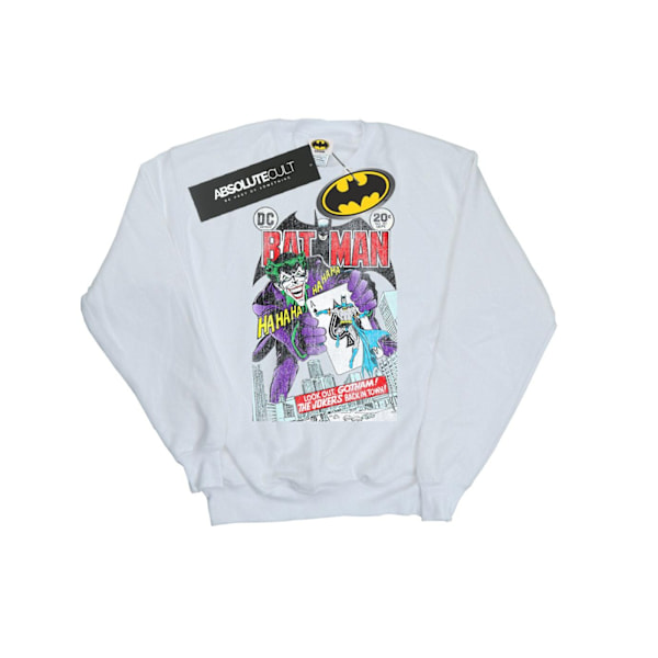 DC Comics Herr Batman Joker Spelkortsomslag Sweatshirt M Vit White M