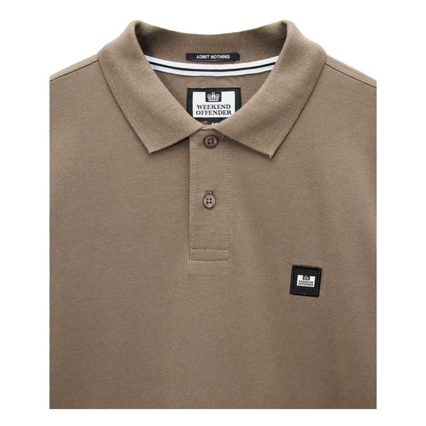Weekend Offender Långärmad Pikétröja för Herrar L Sand Sand L