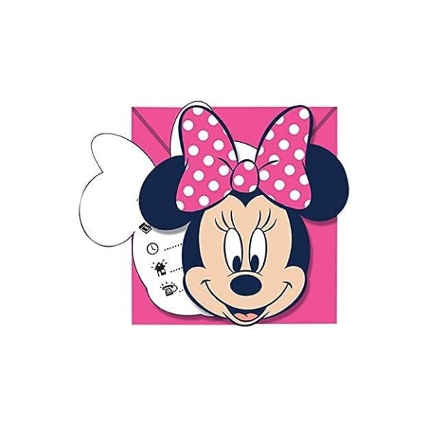 Disney I Love Dots Papper Minnie Mouse festtallrikar (paket med 8) Pink/White/Black One Size
