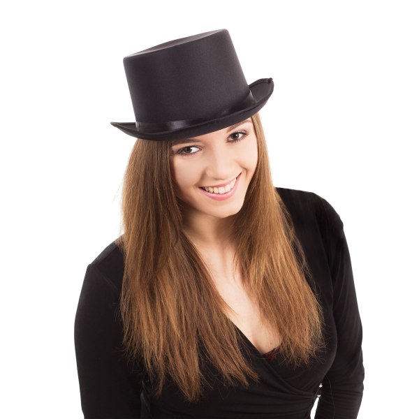 Bristol Novelty Unisex Satin Look Top Hat En Storlek Svart Black One Size