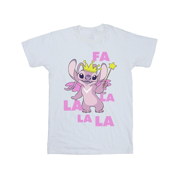 Disney Herr Lilo & Stitch Angel Fa La La T-shirt L Vit White L