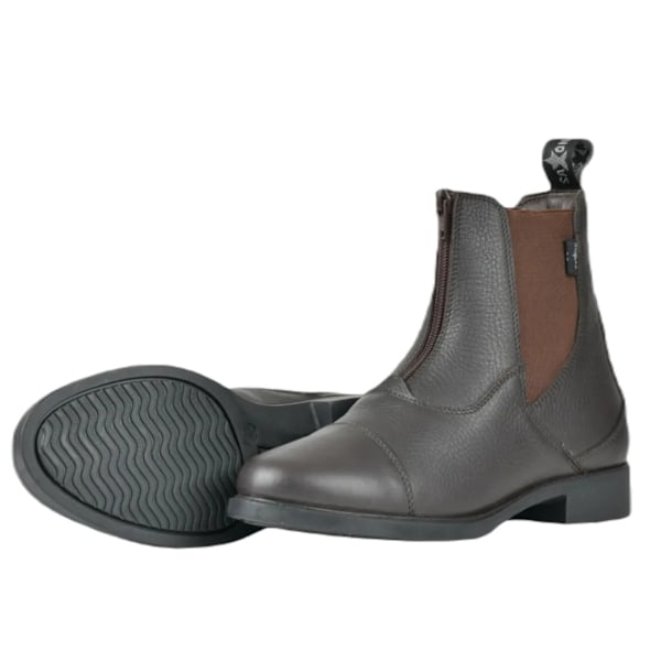 Saxon Unisex Allyn Läder Zip Paddock Stövlar 8 UK Brun Brown 8 UK