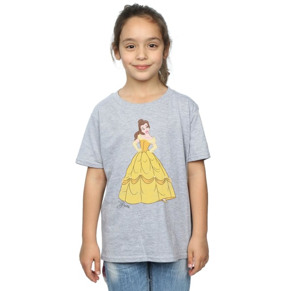 Beauty And The Beast Girls Belle Cotton T-Shirt 12-13 år Spo Sports Grey 12-13 Years