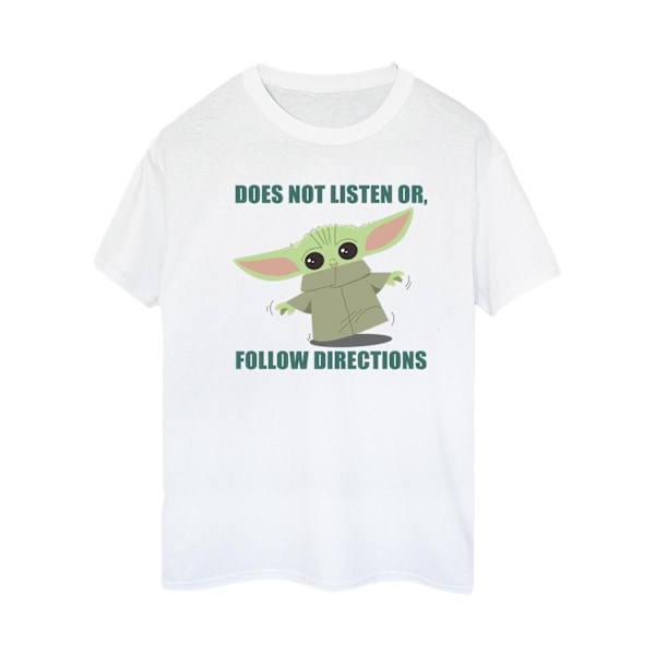 Star Wars Dam/Damer The Mandalorian Grogu Lyssnar Inte C White M
