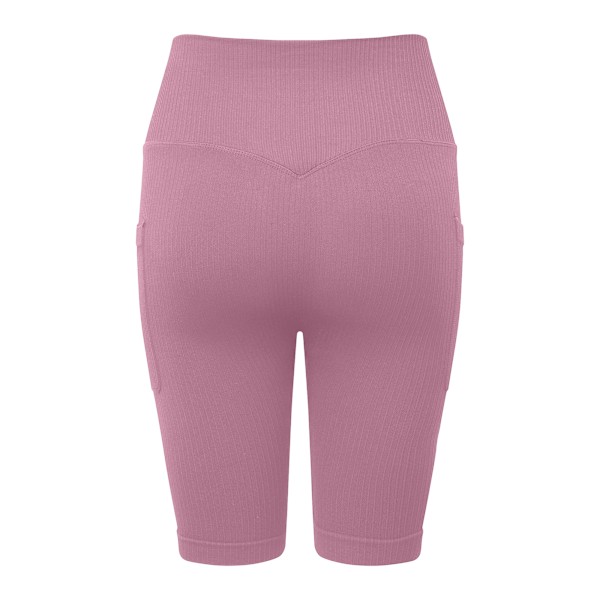 TriDri Dam/Kvinnor Ribbade Sömlösa 3D Cykelshorts M Mauve Mauve M