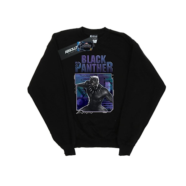 Marvel Herr Svart Panther Tech Badge Sweatshirt L Svart Black L