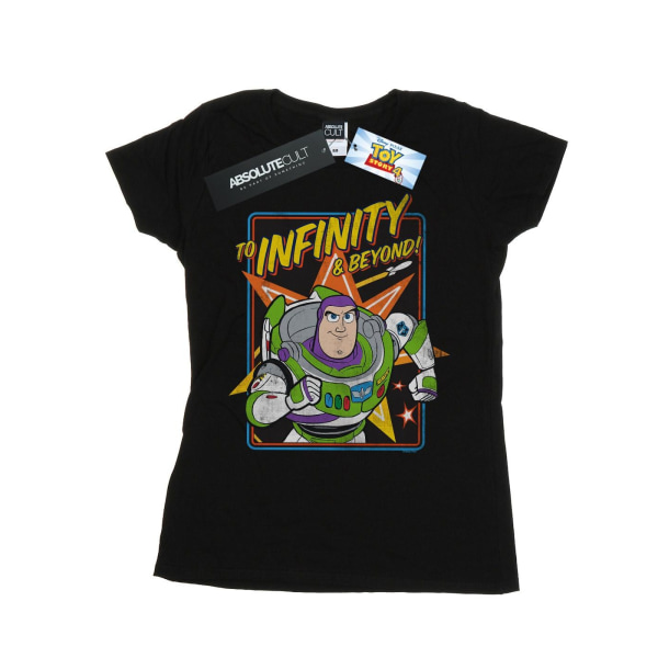 Disney Womens/Ladies Toy Story 4 Buzz To Infinity T-Shir i bomull Black XXL