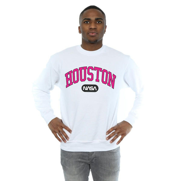 NASA Mens Houston Collegiate Sweatshirt 4XL Vit White 4XL