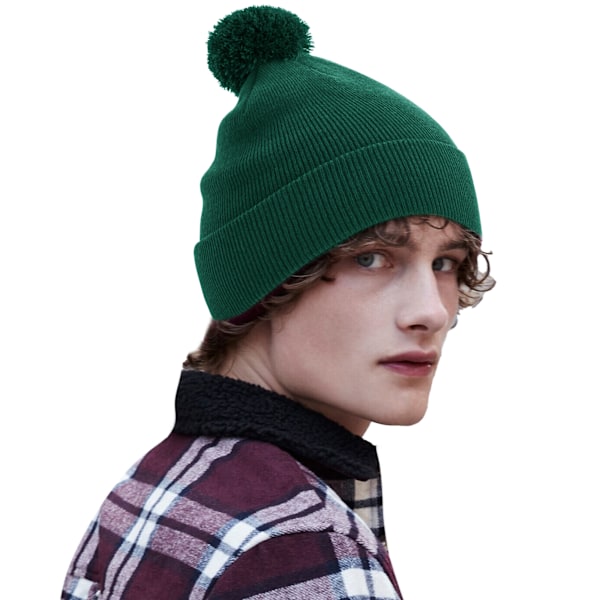 Beechfield Barn/Barn Original Pom Pom Beanie En Storlek Flaska Grön Bottle Green One Size
