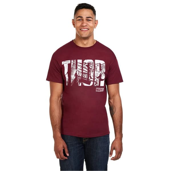 Thor Text T-shirt för män M Garnet/Vit Garnet/White M