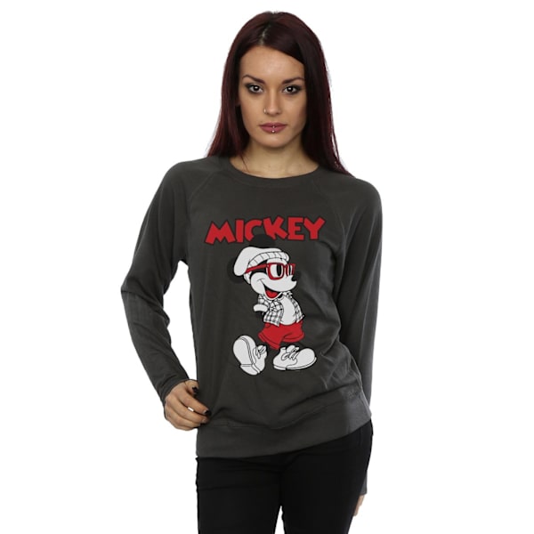 Disney Dam/Kvinnor Mickey Mouse Hipster Sweatshirt M Ljus Grå Light Graphite M