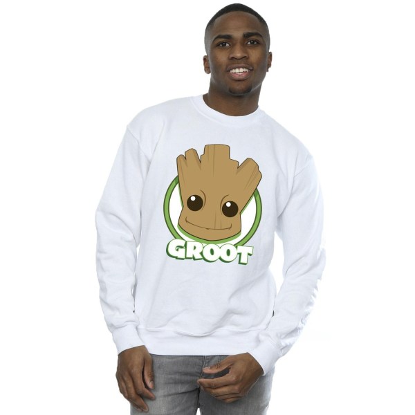 Guardians Of The Galaxy Män Groot Badge Sweatshirt L Vit White L