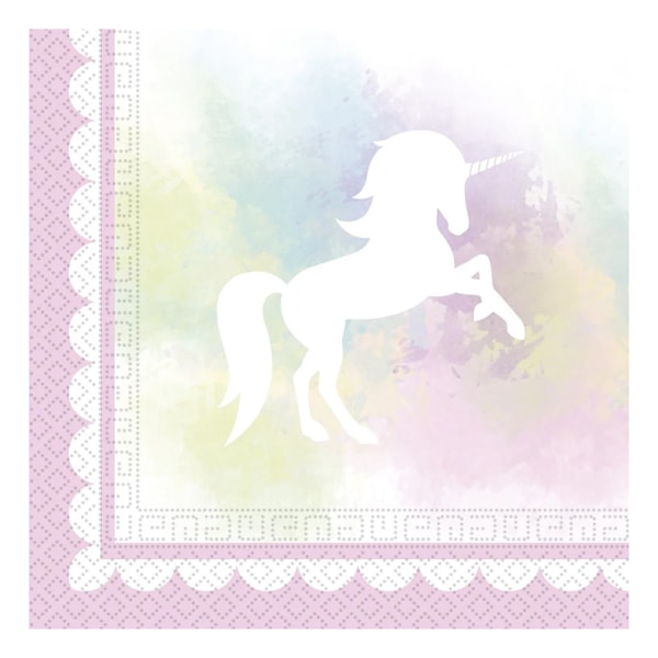 Procos Unicorn Servetter (20-pack) One Size Vit/Flerfärgad White/Multicoloured One Size