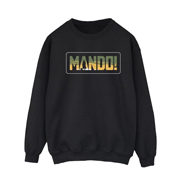 Star Wars Dam/Damer The Mandalorian Mando Cutout Sweatshirt Black M