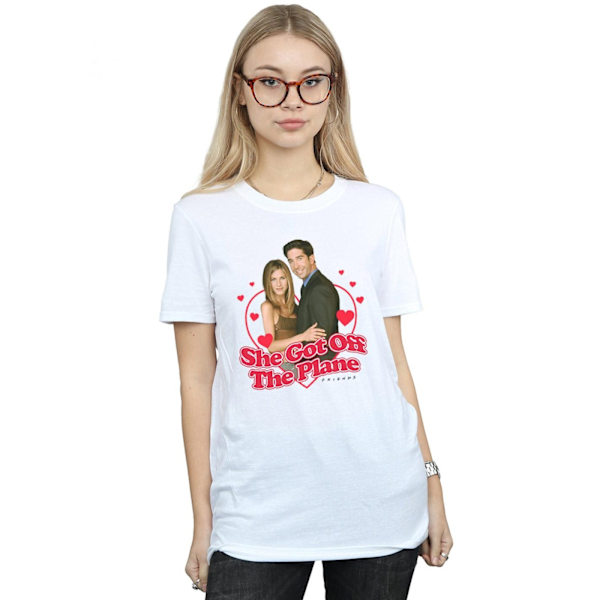 Friends Dam/Damer Hon Steg Av Planet Bomull Pojkvän T- White XL