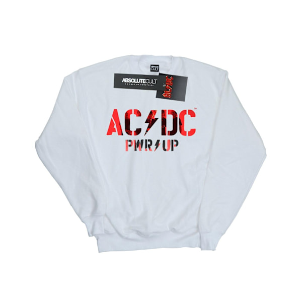 AC/DC PWR UP Fotologotyp Sweatshirt 5XL Vit White 5XL