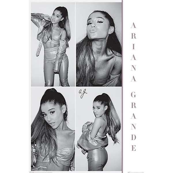 Ariana Grande Svartvit Maxi Poster 91,5 cm x 61 cm Svart/Vit Black/White 91.5cm x 61cm