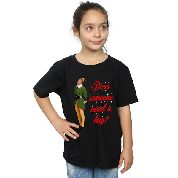 Elf Girls Hug Buddy Bomull T-shirt 9-11 år Svart Black 9-11 Years