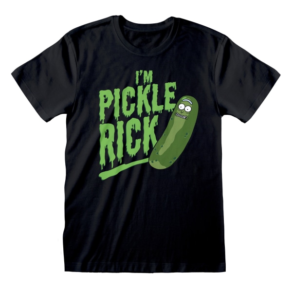 Rick And Morty Unisex Adult Pickle Rick T-shirt XL Svart/Grön Black/Green XL