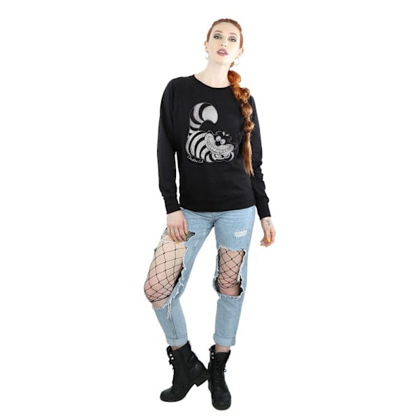 Disney Dam/Damer Alice i Underlandet Mono Cheshire Cat Sweatshirt Black S