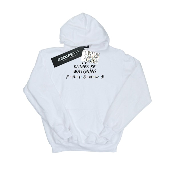 Friends Mens Rather Be Watching Hoodie M Vit White M