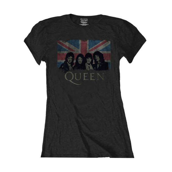 Queen Womens/Ladies Union Jack T-shirt XL Svart Black XL