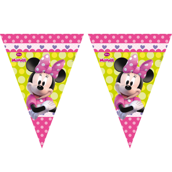 Disney prickig Minnie Mouse vimpel One Size Rosa/Gul Pink/Yellow One Size