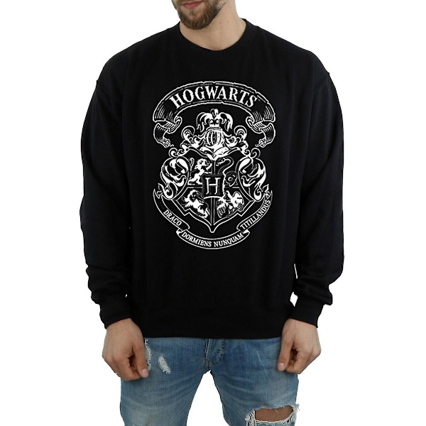 Harry Potter Herr Hogwarts Crest Bomullströja XL Svart Black XL