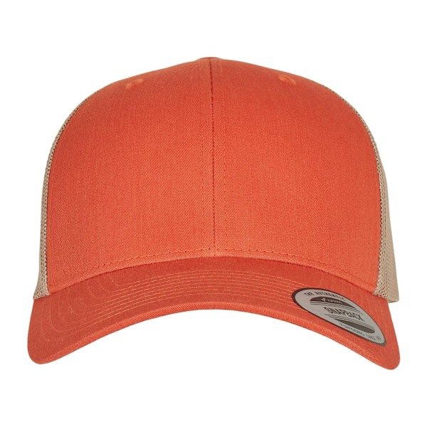 Flexfit Unisex Retro Tvåfärgad Trucker Cap En Storlek Orange Orange Rust/Khaki One Size