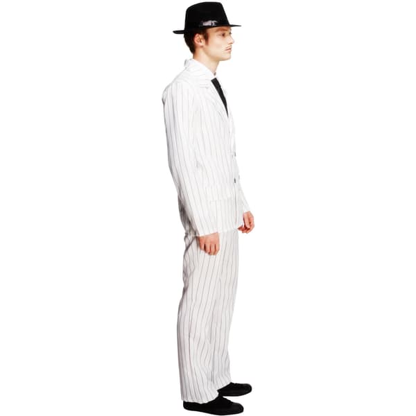 Fever Herr Gangster Kostymset S Vit White S