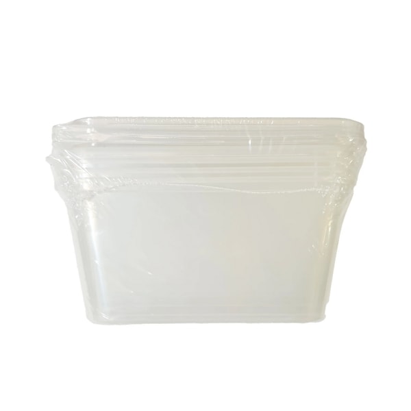 UDL Återanvändbara 1000ml Plastmatbehållare med Lock (Paket med Clear One Size
