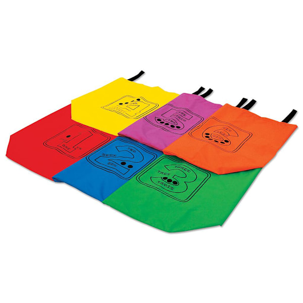 Hoppsäckar med nummer för förskolan (6-pack) One Size Flerfärgad Multicoloured One Size