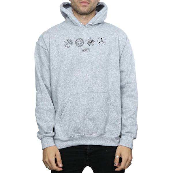 Fantastiska vidunder Mäns cirkulära ikoner Hoodie 3XL Sports Grey Sports Grey 3XL