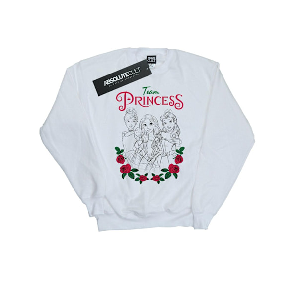 Disney Princess Dam sweatshirt för kvinnor/damer med blommor, S, vit White S