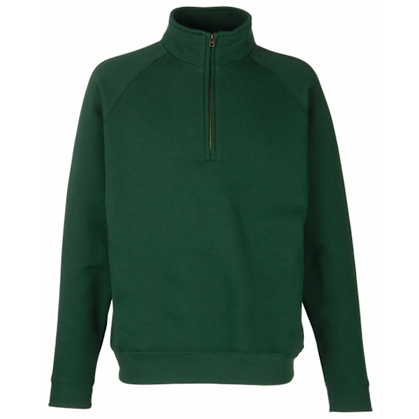 Fruit Of The Loom Premium 70/30 Zip Neck Sweatshirt M Bott Bottle Green M