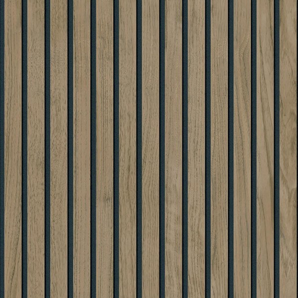 Belgravia Panacea Wood Slats Tapet 32.1ft x 21in Walnut Bro Walnut Brown 32.1ft x 21in