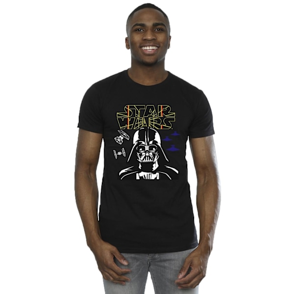 Star Wars Darth Vader Comp Logo T-shirt för män, 4XL, svart Black 4XL