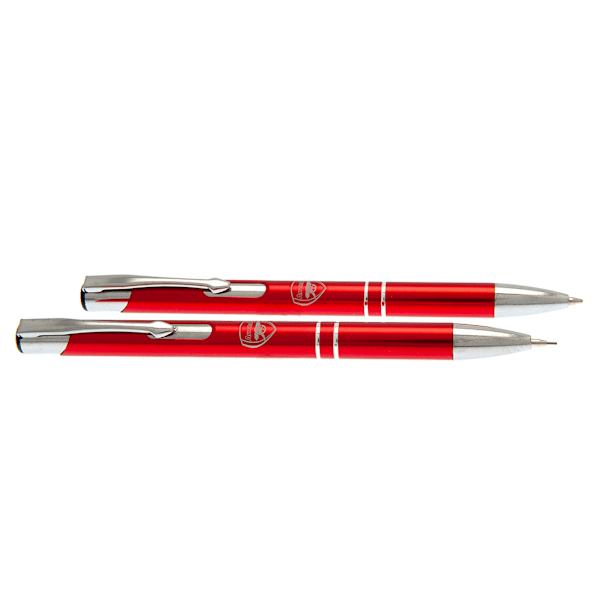 Arsenal FC Executive Crest Penna & Blyertsset One Size Röd Red One Size