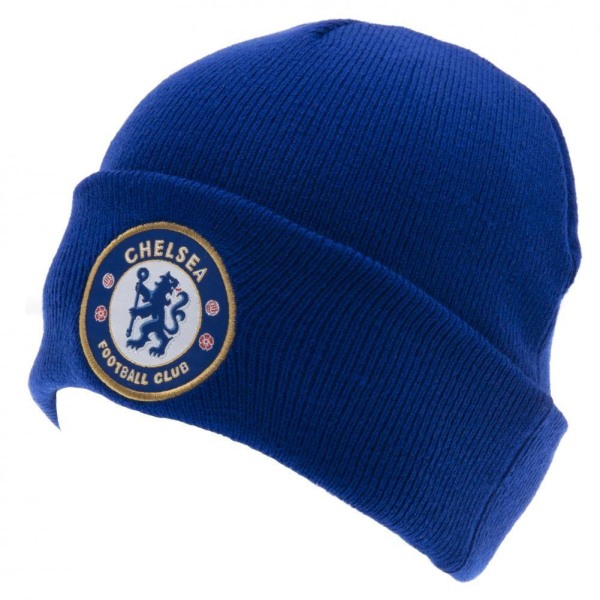 Chelsea FC officiella vuxna unisex stickad mössa One Size Royal Blue One Size