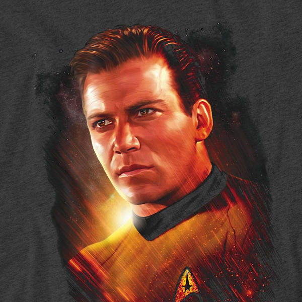Star Trek: The Original Series Unisex Vuxen Episk Captain Kirk T-shirt Charcoal S
