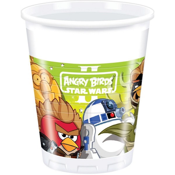 Angry Birds Star Wars Plast Partykopp (8-pack) En Storlek Multi Multicoloured One Size