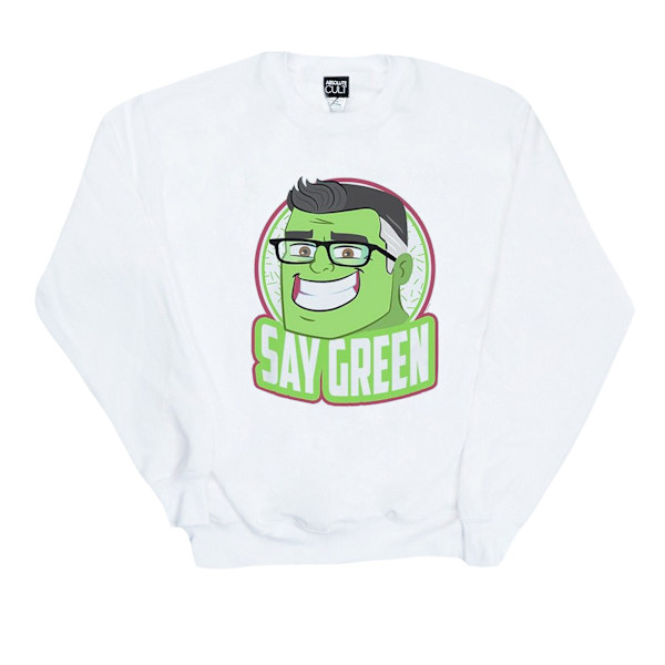 Marvel Mens Avengers Endgame Hulk Say Green Sweatshirt 3XL Vit White 3XL
